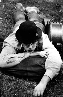 Musician Relaxes On Grass1973 Mariposa Folk Festival