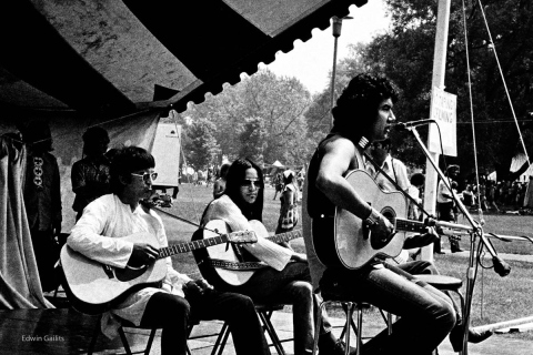 L>R ?, Paul Ritchie?, Tom Jackson 1973 Mariposa Folk Festival