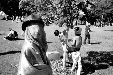 Hooded Child At Play 1974 Mariposa Folk Festival