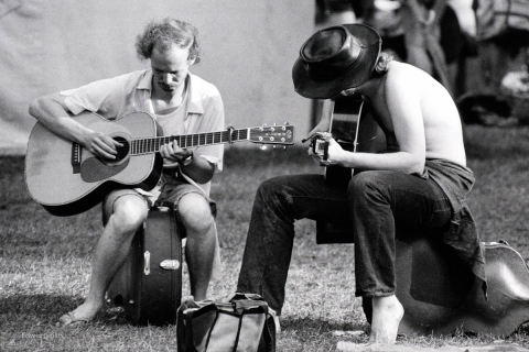 Two Musicians Connect the Notes 1972 Mariposa Folk Festival