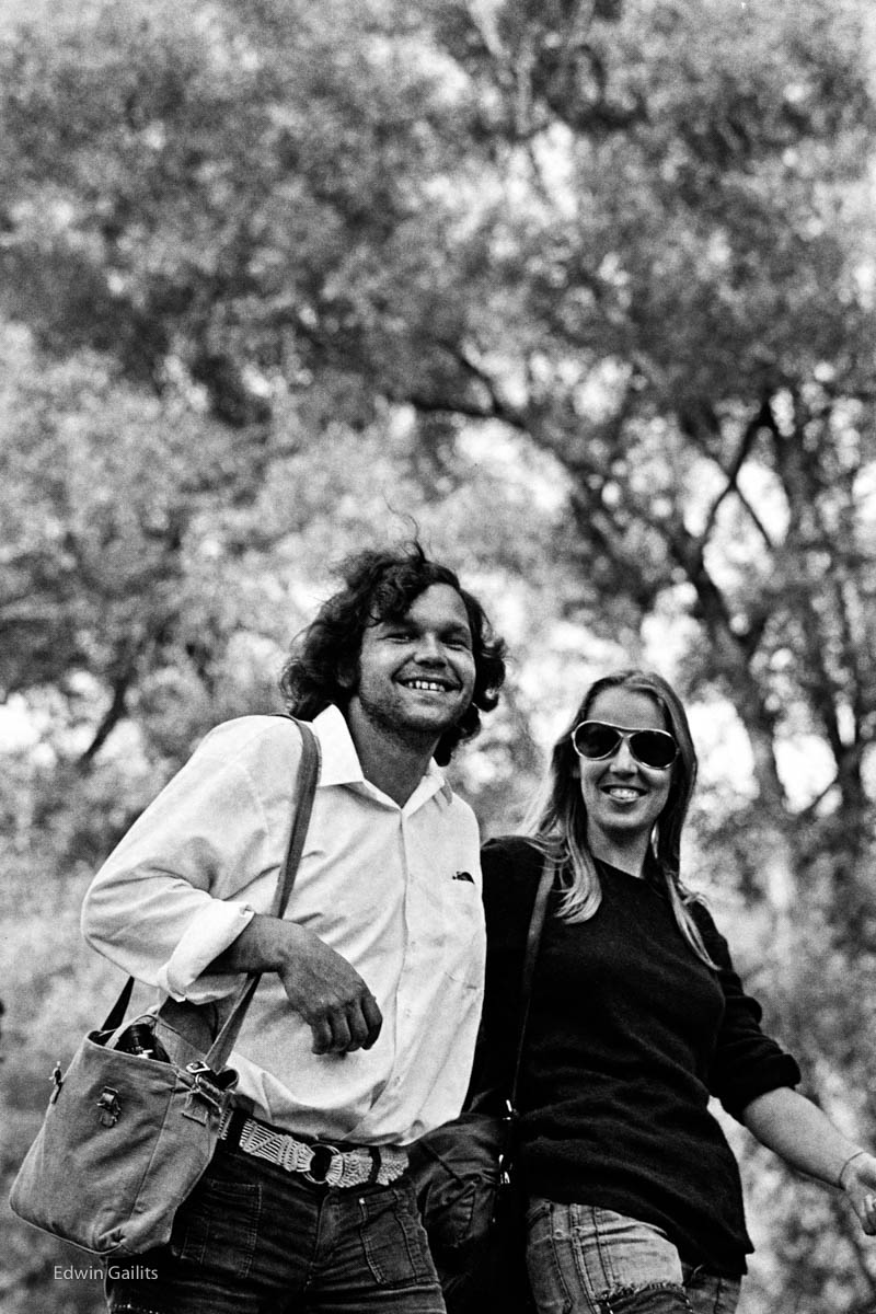 Couple Walk Together 1973 Mariposa Folk Festival